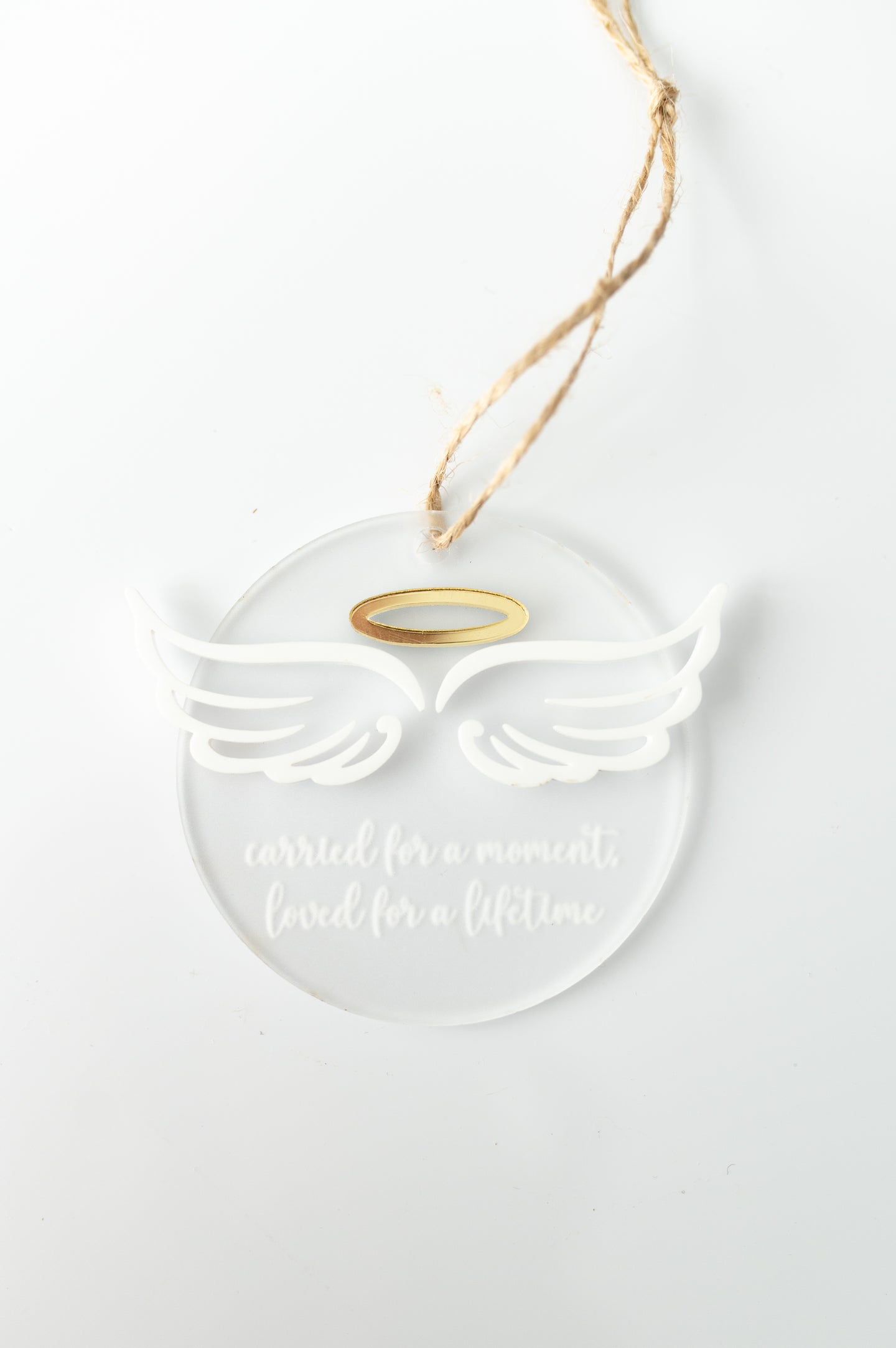 Infant Loss Memorial Ornament - Carried for a moment, Loved for a lifetime
